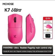 Mchose K7 Ultra (PINK) Esports Gaming Mouse with Magnetic Charging Dock PAW3950 picture