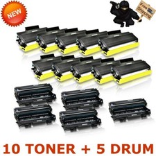 5 PK DR520 Drum +10 PK TN580 Toner For Brother HL-5240 5250 5270DN 5280D picture