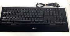 Logitech Illuminated K740 USB Wired Keyboard Y-UY95 - Tested Works Great picture