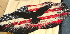 American Flag Eagle Pictorial Mouse Pad Non-Slip Rubber Desk Mat Black picture