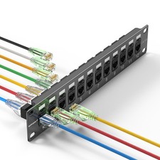 12 Port Cat6a Patch Panel Keystone No Punch Down picture