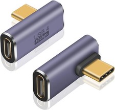 Poyiccot USB C Right Angle Adapter 40Gbps 8K 60Hz 100W 2 Pack picture
