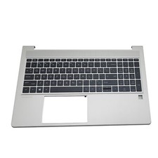 New Silver Palmrest Backlit Keyboard For HP ProBook 650 655 G8 M49545-001 15.6in picture