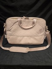 Bagsmart Laptop Computer Briefcase Bag Case Sleeve Quilted Pink Dusty Rose picture