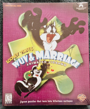 Looney Tunes Animated Jigsaw Puzzles PC Game Vintage 1998 
