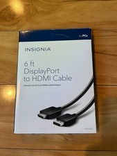 Insignia NSPD06502 6ft Display Port to HDMI Cable - Black picture