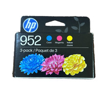Genuine HP 952 Ink 3-Pack Color Cyan Magenta Yellow  Exp:Dec 2027 picture