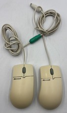 2 Microsoft IntelliMouse 1.1A Vintage PS/2 Wired Optical Mouse X03-65047 Read picture