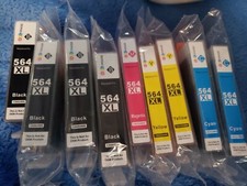 GPC Image 9PK High Yeild Ink Cartridges For HP 564XL Black Cyan Magenta Yellow picture