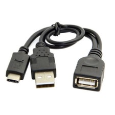 USB 3.1 USB-C Type-C to USB 2.0 Female OTG Data Cable with Power for Cell Phone picture