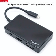 Original Lenovo Thinkplus 6-in-1 4K USB-C Docking Station TPH-06 For Universal  picture