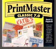 PrintMaster Classic 7.0 Program CD-ROM Templates Original Art Images Photos L@@K picture