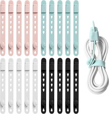 organizador de cables de silicona reutilizable 20 piezas 4 colores para cargador picture
