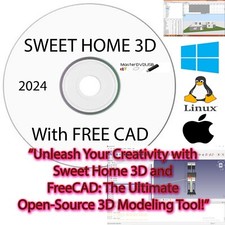 Sweet Home 3D & FreeCAD - Ultimate Drafting Tools One DVD Windows Mac & Linux picture