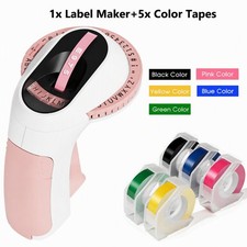 Embossing Label Maker w/ 5 Color Label Tapes Compatible DYMO | Organizer Xpress picture