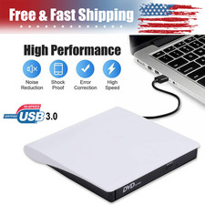 USB3.0 Slim CD/DVD Drive RW Disc Player Burner Reader For Laptop PC Mac Win78 10 picture