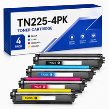 TN225 4PK Toner Set for HL-3140CW 3170CDW MFC-9130CW 9330CDW 9340CDW DCP-9020CDN picture
