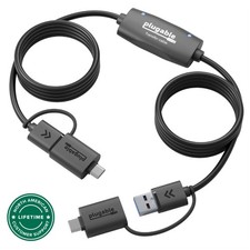 Plugable USB Data Transfer Cable with USB-C Adapters, 6.6ft picture