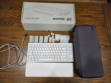 Wooting 80HE ANSI White Zinc Alloy Gaming Keyboard picture
