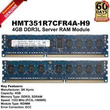 SK Hynix 4GB PC3L-10600R DDR3 1333MHz 1.35V 1RX4 Memory RAM HMT351R7CFR4A-H9 picture