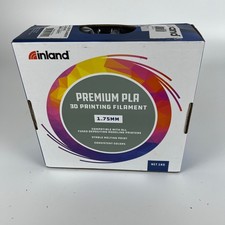 Inland Premium PLA+ 3D Printing Filament 1.75mm White 1kg Spool 205-225C Temp picture