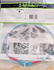 5 Pk LC LC OM3 Fiber Patch Cable 1M Duplex 50/125 Multimode Aqua Ortronics New picture