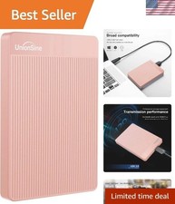 500GB Ultra Slim Pink Portable External Hard Drive - USB 3.0 Fast Transfers picture