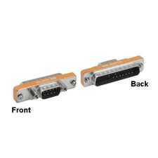 LOT 10pcs DB9 Male to DB25 Male AT Modem Mini Adapter Low Profile Shielded RS232 picture