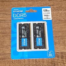Crucial DDR5 SO-DIMM 128GB Kit (2x64GB) 5600MHz Non-ECC CT2K64G56C46S5 picture