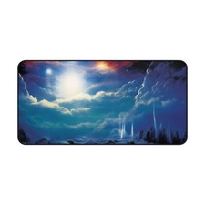 Blue Mouse Pad, Abstract Art Desk Mat, Large XL Deskmat, Gaming Mouse Pad  picture