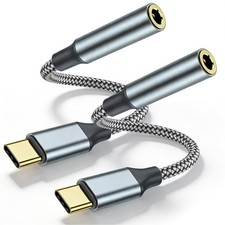 Usb C To 3.5mm Aux C Adapte(2 Pack), C Adapter Type C Gray picture