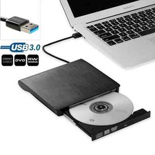 Slim External CD DVD RW Drive USB 3.0 Writer Burner Player Black For Laptop PC picture
