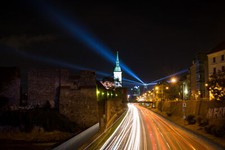 Landscape bratislava slovakia city night lights Custom Gaming Mat Desk picture