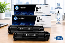 NEW Genuine HP 89X CF289X Black High Yield Toner Cartridges 10,000 Pages 2-Packs picture