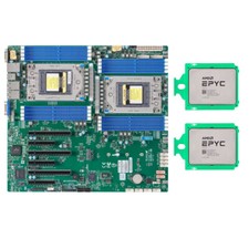 SuperMicro H12DSI-N6 E-ATX Motherboard + 2x AMD EPYC 7282 16 Cores 2.8 GHz CPU picture