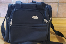 Samsonite Black Nylon Laptop Bag / Messenger Bag Large Shoulder Strap picture