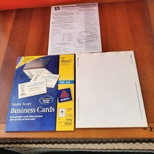 200 Avery Inkjet Printer Ivory Matte 2 x3.5
