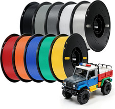 PLA plus 3D Filament Bundle, 10 Rolls, 1Kg Spool, Ten Colors | Dimensional Accur picture