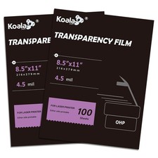 Koala Transparency Film 8.5x11 200 Sheets Clear Film for Laser Printer + Copier picture