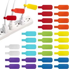 10 100pcs Reusable Waterproof Cable Labels Color Coded Organizer Straps Data picture