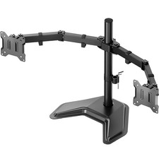  Stable Freestanding Dual Monitor Stand for 17–32” Computer Screens, Horizontal picture