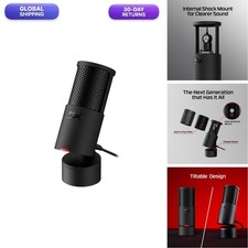 HyperX SoloCast 2 Gaming USB Condenser Mic Black - 24-bit/96kHz, Pop Filter picture