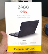 ZAGG Folio Backlit Bluetooth Keyboard Case for iPad mini 5 5th Gen 7.9 Charcoal picture