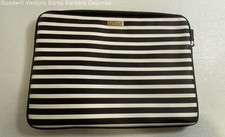 Kate Spade Black-And-White Striped Laptop Sleeve picture