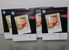 HP Christmas Holiday Glossy Photo Sheets W/ Envelopes 5