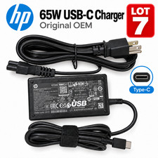 LOT 7 OEM Genuine HP USB-C 65W Laptop Charger AC Adapter L65505-003 L67440-001 picture