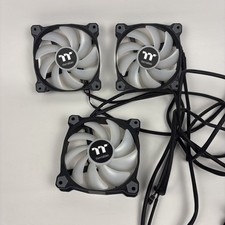 Lot of 3 Thermaltake TT-1225 Color RGB 120mm PC Case Fans 12V 0.7A Quiet Fan picture