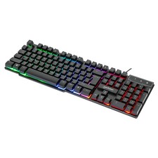 MANHATTAN RGB LED USB Gaming Keyboard - Full Size, Rainbow Backlight, Black picture