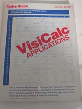 Radio Shack VisiCalc Applications Book Manual Cat. No. 62-1051 Vintage picture