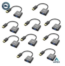 DisplayPort to VGA Adapter 10 Pack Gold Plated 1080p Full HD for Monitor picture